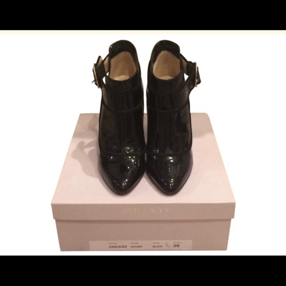 Jimmy Choo Black Patent Booties
